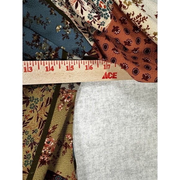 Jella C Patchwork Floral Boat Neck Top Size Small Boho - Picture 5 of 6